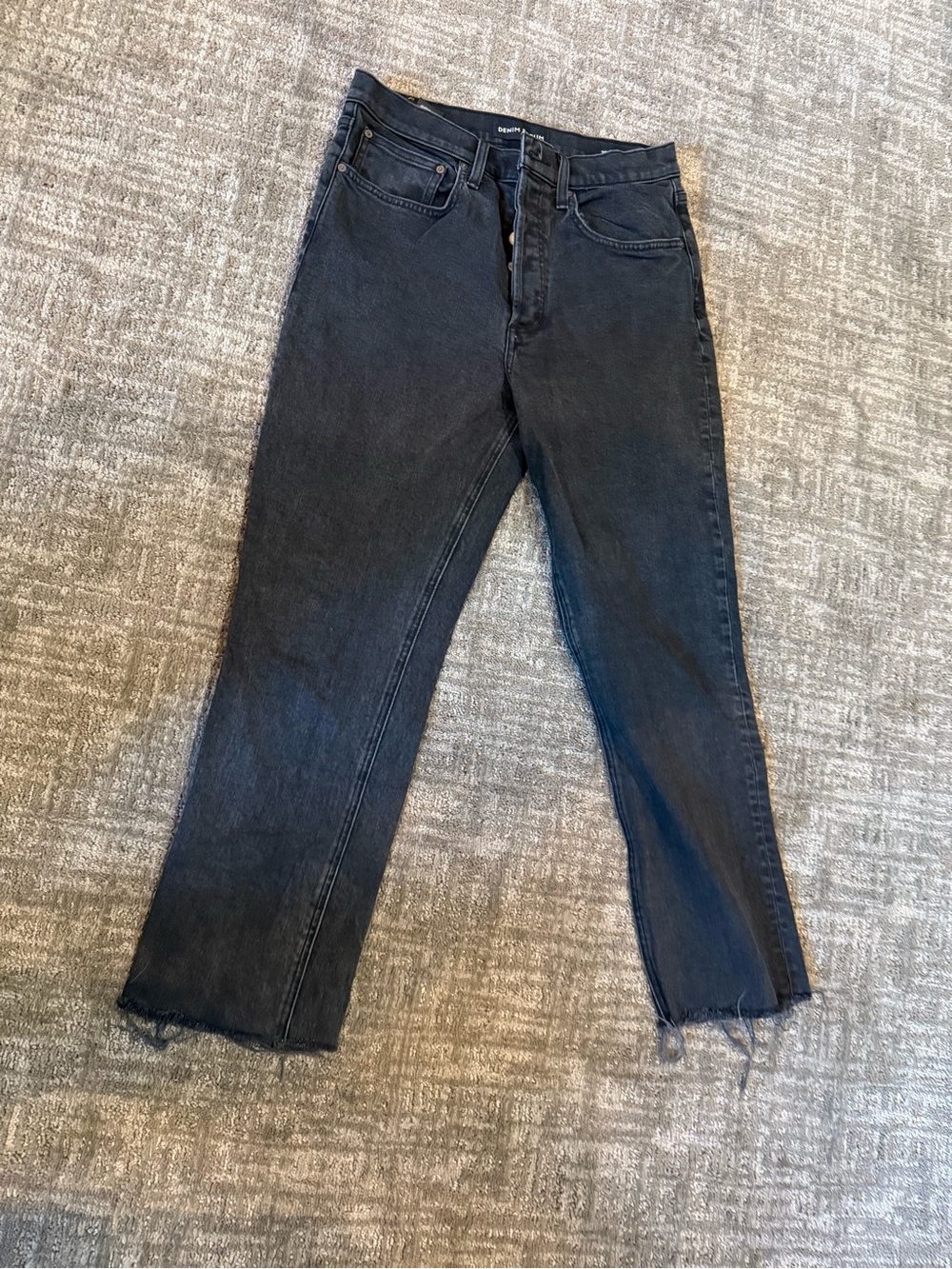 Denim Forum Black Straight Leg Jeans